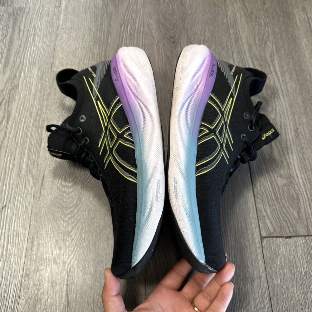 Asics Womens Gel Nimbus 25 1012B356 Black Running Shoes Sneakers Size 11 READ - Picture 3 of 11